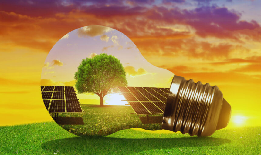solar-energy-panels-inside-light-bulb-sunset-eco-innovation-concept